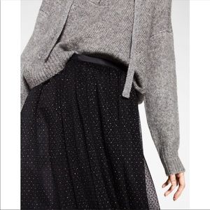 ZARA Black Tulle Skirt With Glittery polka dots
